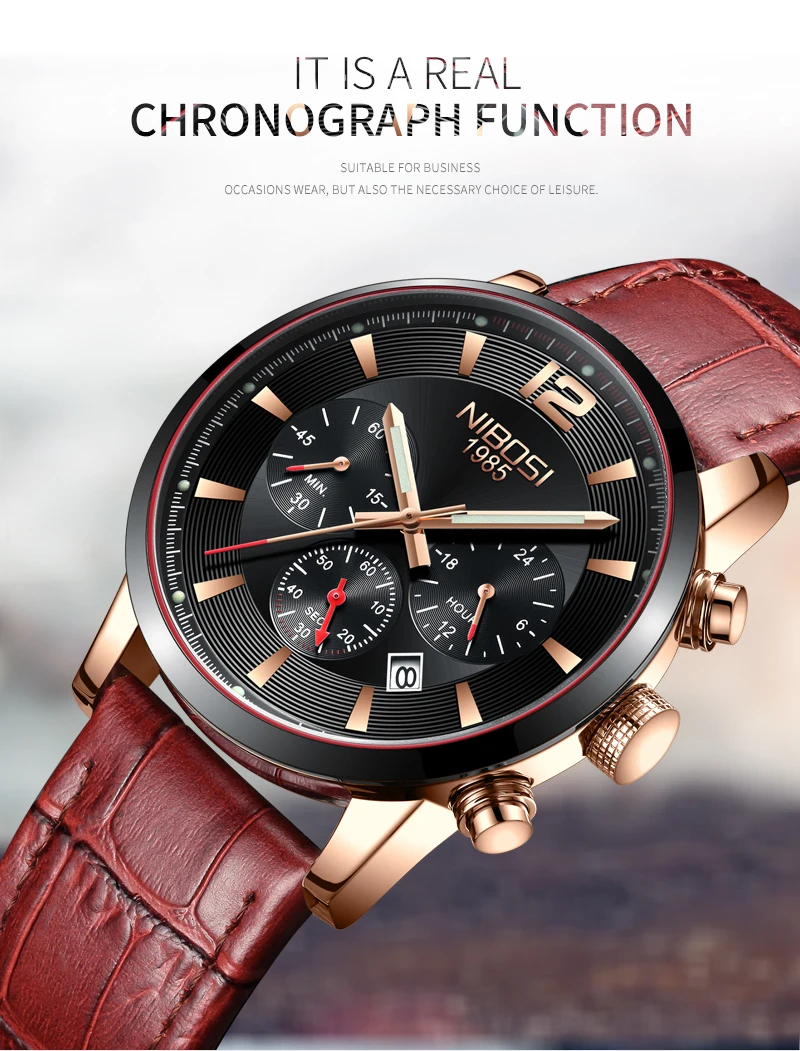 NIBOSI часы спортивные Элитный бренд Для мужчин аналоговый кожаные спортивные часы Для Мужчин Армия Военные часы человек кварцевые часы кварцевые часы