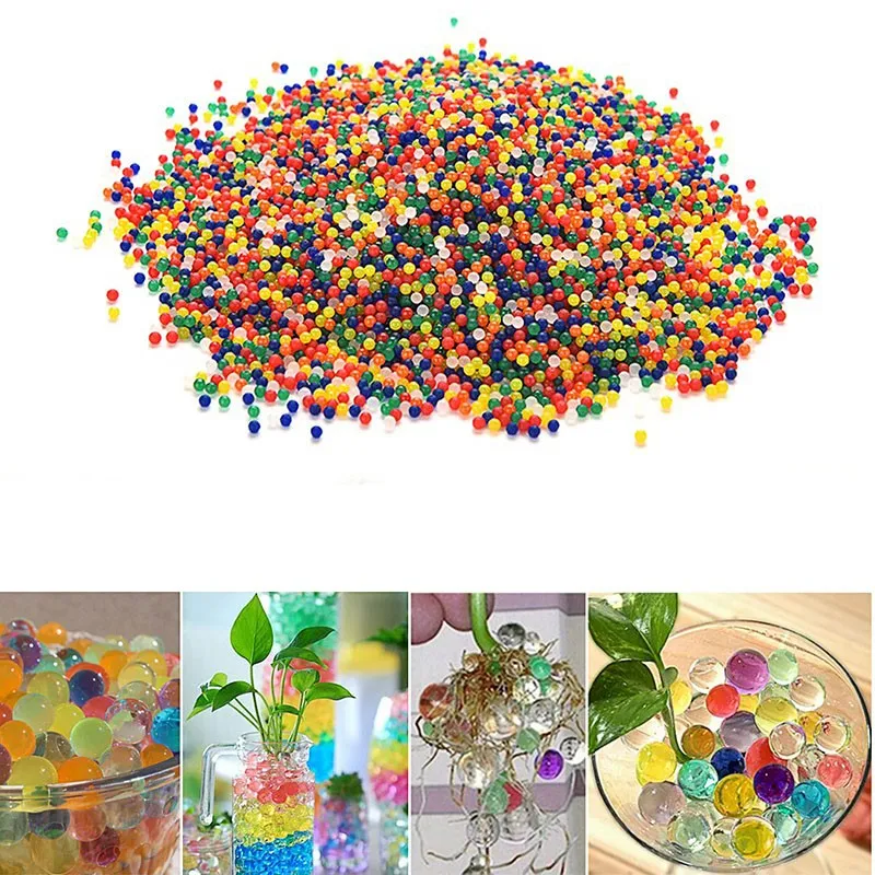 

200pcs Hydrogel Balls Growing Water balls,Beads Crystal Gel Water Pearls,Aqua Jelly Beads Grow,Water Growing balls,Crystal Soil