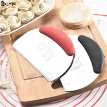 BXLYY со шкалой полукруглый нож для теста из нержавеющей стали нож для пиццы нож для выпечки кухонный гаджет инструменты для украшения торта Bakeware.7z