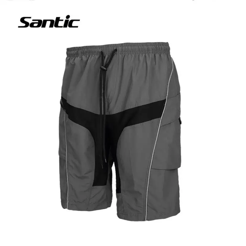 SANTIC Men's Cycling Shorts Bicycle Trousers 3D Padded Detachable Liner Bike Bicycle Cycling