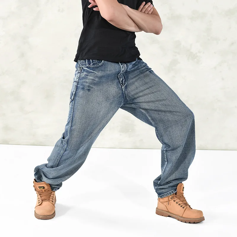 Большие размеры 30-46 тактические джинсовые Модные мужские мешковатые хип-хоп джинсы Мульти Карманы скейтборд рабочие джинсы