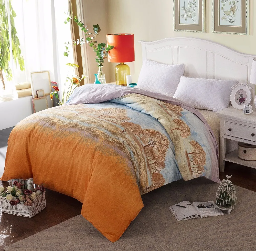 

Stylish Golden Wood Pattern Thickening Adult Bedding 100% Cotton 180x230cm 200x230cm 3 Size Duvet Cover Quilts Comforter Case