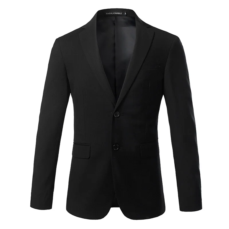 Официальный Мужской костюм куртка Азиатский размер s-4XL деловые свадебные мужские куртки-блейзеры осенние однотонные мужские костюмы