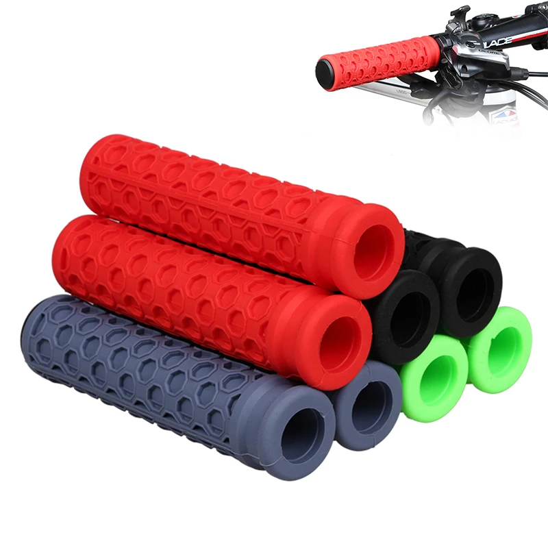 2pcs Ultralight 109g Bicycle Grips Silicon Green Bike Grip End Bar