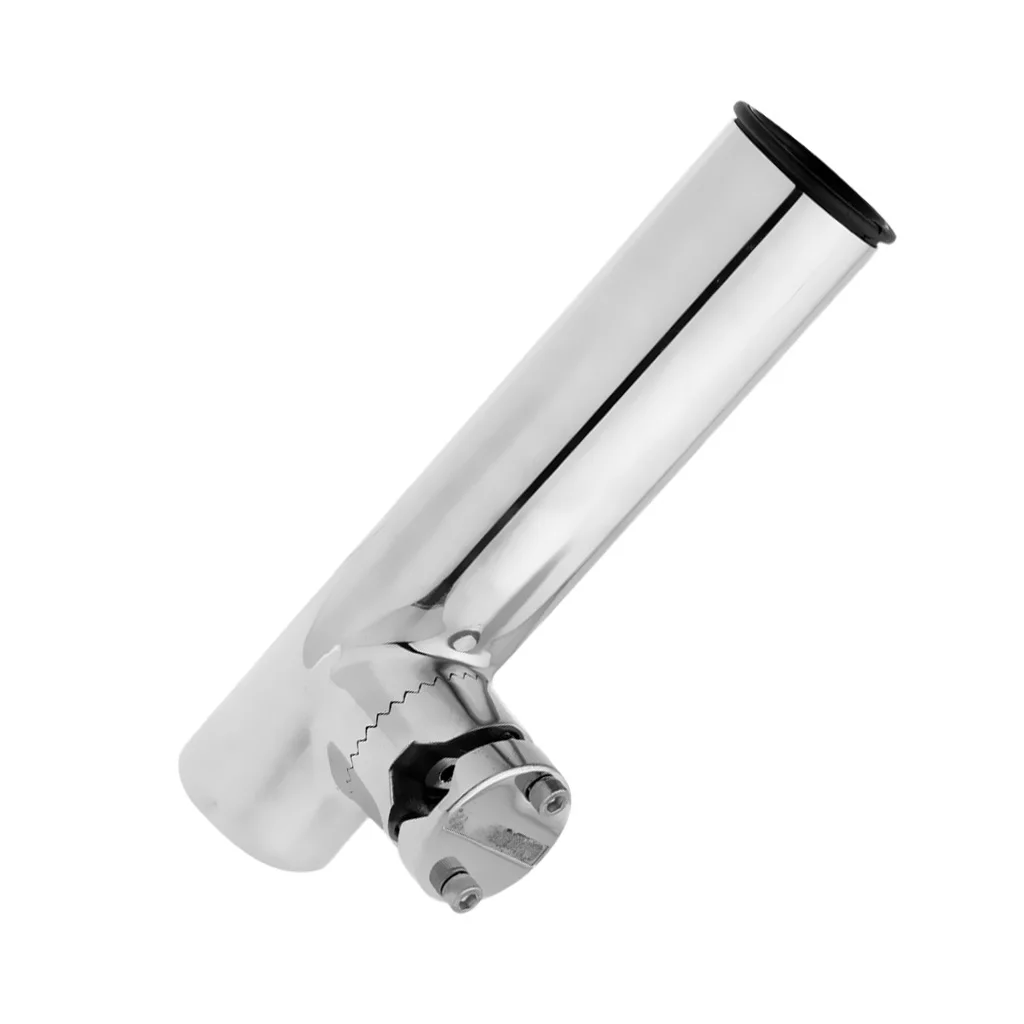 1 Pcs 360 degree Stainless Steel Boat Kayak Clamp On Fishing Rod Holder for Rail 3/4'' to 1''  Fishing Accessories 