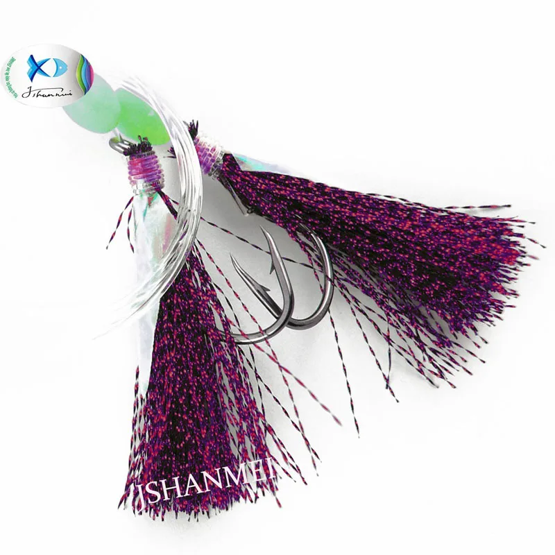 

JSM 10 packs/lot sea fishing sabiki rigs bait artificial fish skin sabiki lure hook bait rigging fishing hook with line