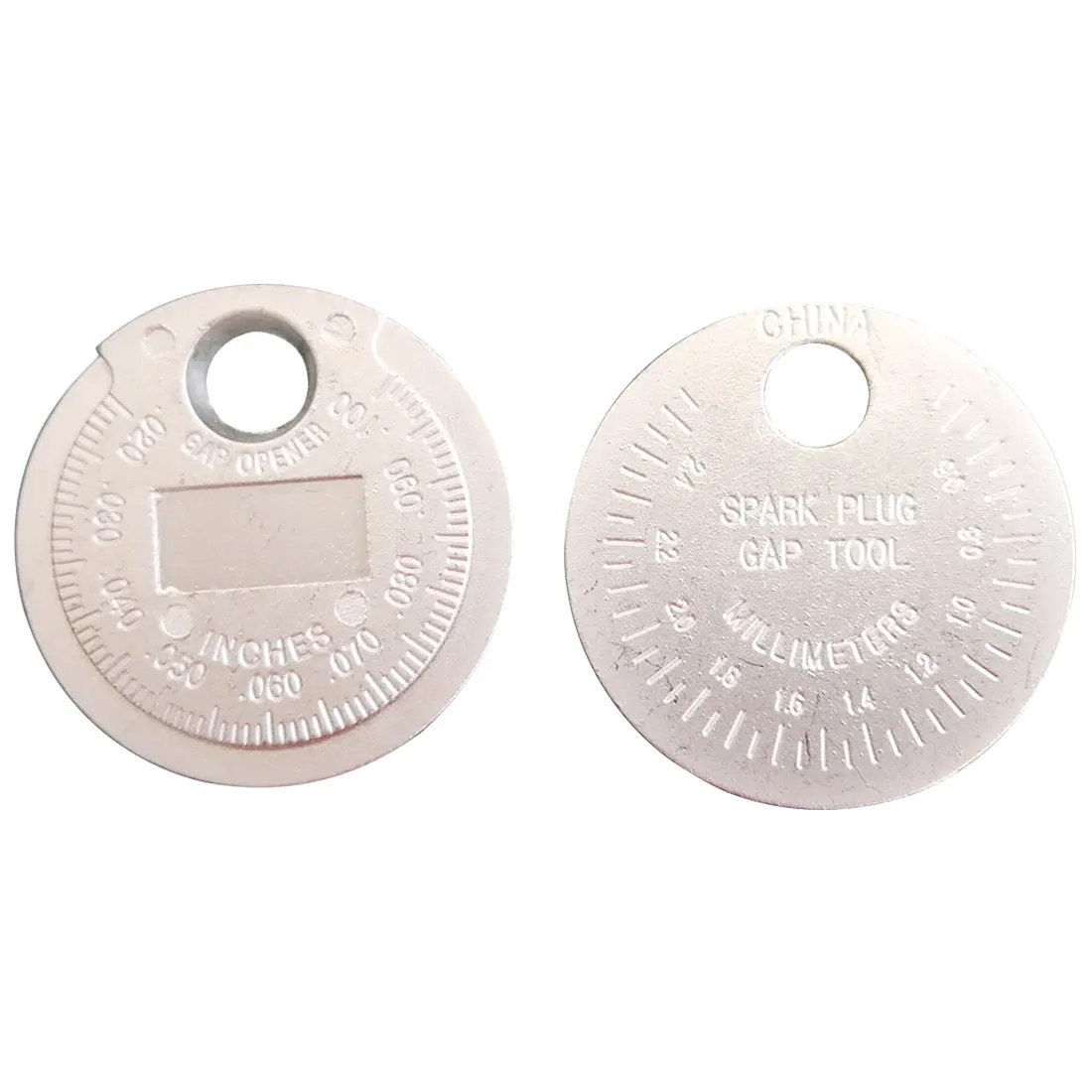 

Portable 0.6-2.4mm Range Coin-Type Spark Plug Gap Gauge Tool Measurement Spark Plug Gage Measuring Tools