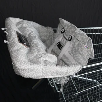 

Foldable Baby Shopping Cart Baby Seat Cover Protection Cover Trolley Soft Pad Infant Dining Chair Seat Cushion With Safety Belt