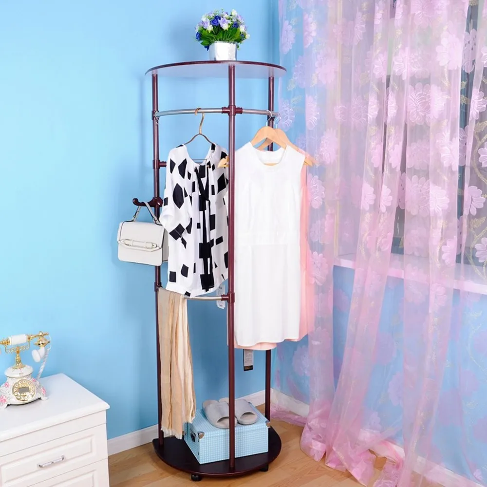 Vintage Garment Rack Clothing Hanging Shelf Clothes Coat Rack Bedroom Floor Hanging Clothes Storage Shelves Holder Stand DQ0804 цена Vintage Garment Rack Clothing Hanging Shelf Clothes Coat Rack Bedroom Floor Hanging Clothes Storage Shelves Holder Stand DQ0804 цены онлайн