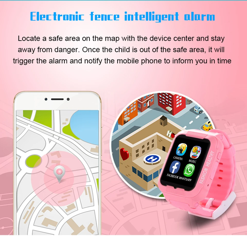 ITORMIS Kids Smart Watch Kids GPS Watch Baby Smartwatch Security Safety GPS Location Finder Tracker baby watch for iOS Android