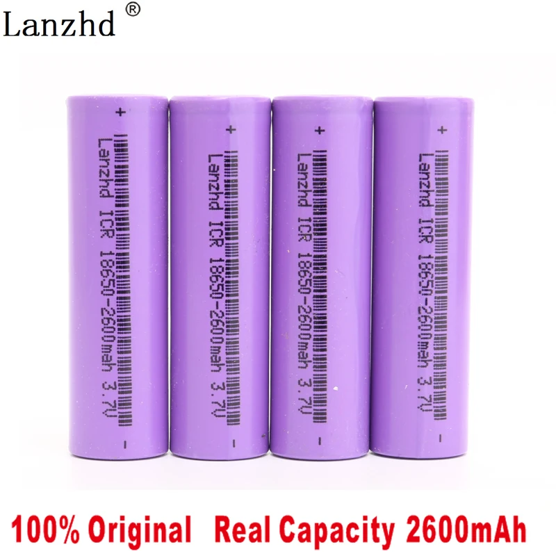 

4PCS 2019 NEW 18650 batteries 3.7V Rechargeable 18650 Battery for Tools laser pointer ICR18650 lithium ion for samsung 18650 Li