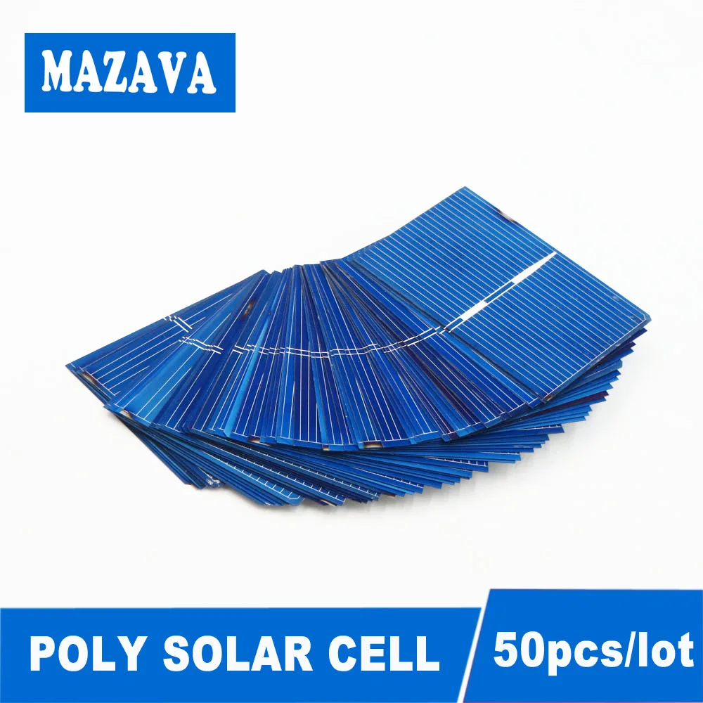 

50PCS/LOT Solar Panel DIY 5/6/9/12/18V Solar Cells Polycrystalline Photovoltaic Module Solar Battery Charger Poly 156 125