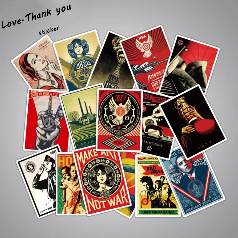 68Pcs Funny Fashion RetroStyle Stickers Graffiti Small Decal Sticker Phone Laptop Notebook Skateboard Decal Gift Sticker