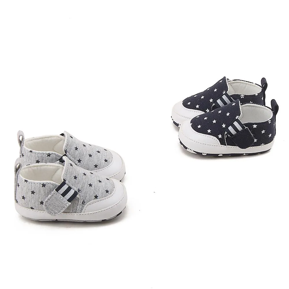 Для новорожденных для маленьких девочек мальчик обувь звезда печати кроватки обувь мягкая подошва против скольжения кроссовки детская обувь для девочек bebek ayakkabi