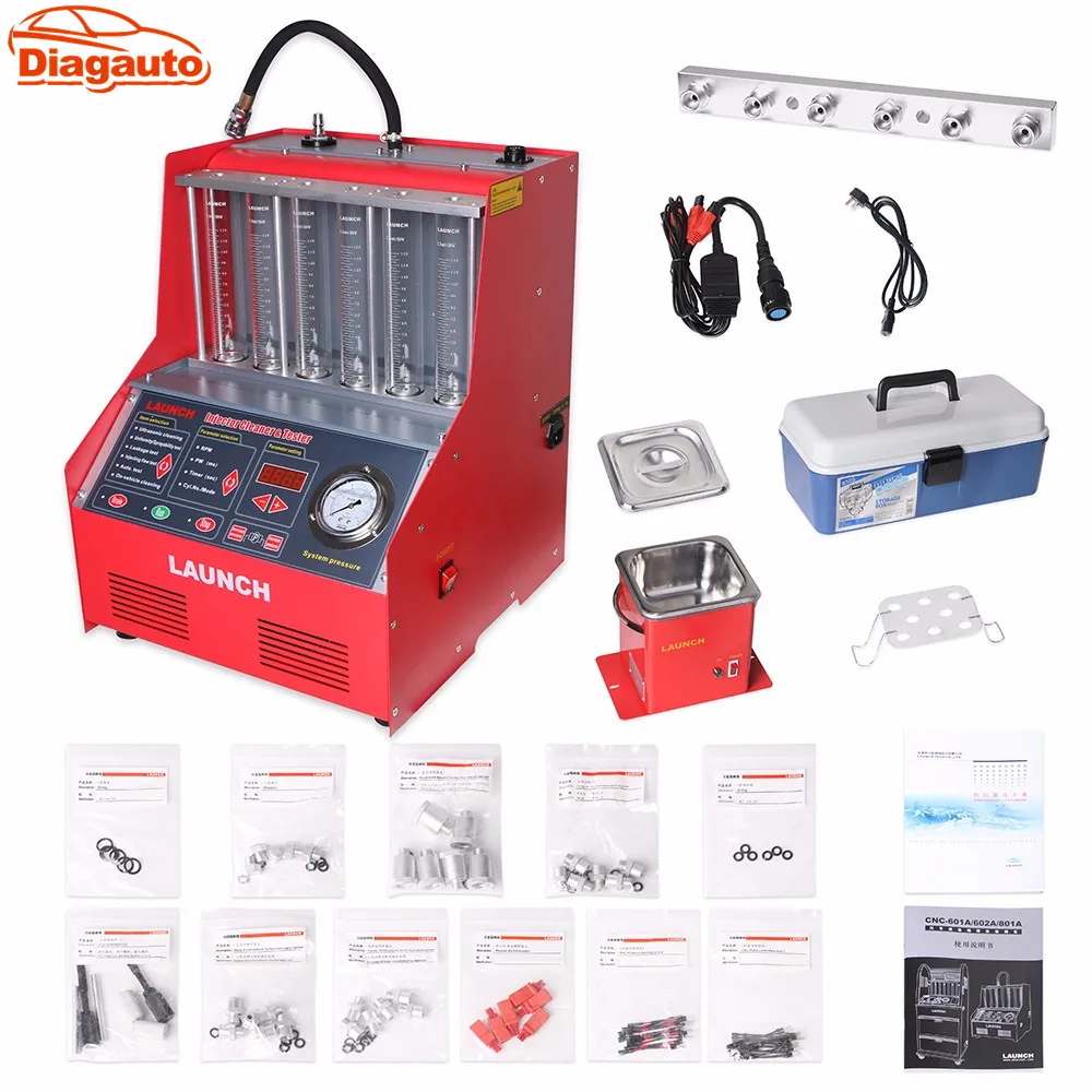 

Launch CNC602A Car Fuel Injector Cleaning Machine Ultrasonic FUEL Injector Cleaner Tester Washing Tool 6 Cylinder DHL For Atuo