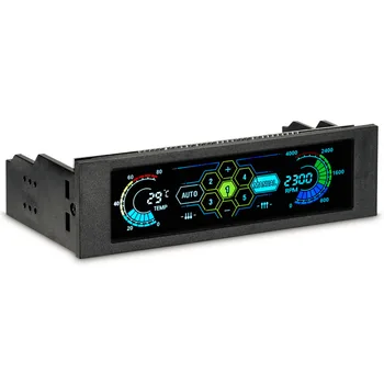 

5.25" Drive Bay PC Computer CPU Cooling LCD Front Panel Temperature Controller Fan Speed Control for Desktop Computer