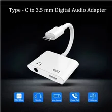 Type-C Aux аудио кабель 2 в 1 зарядное устройство адаптер для huawei P20 mate 10 Xiaomi Mi8 Mi6 usb type C до 3,5 мм разъем для наушников адаптер