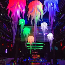 2,5 м светящиеся надувные Медузы надувные Подвесные светодиодные украшения для вечерние/мероприятия/клуба
