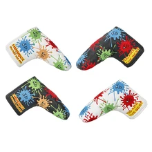 NEW Golf clubs putter headcover PU Embroidery Golf Putter Cover for Blade golf putter black/white colour free shipping