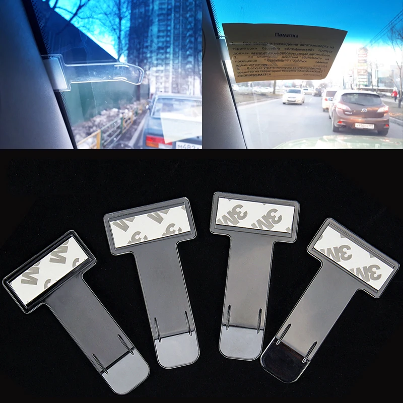 Rovtop-Car-Ticket-Folders-Mini-T-shape-Transparent-Environmentally-Plastic-Ticket-Folder-Car-Holder-Mount-Car (4) 拷贝