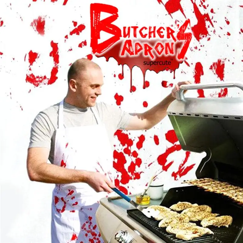 Фартук ужасов новинка модное платье мясники шеф повар кухня унисекс готовка для