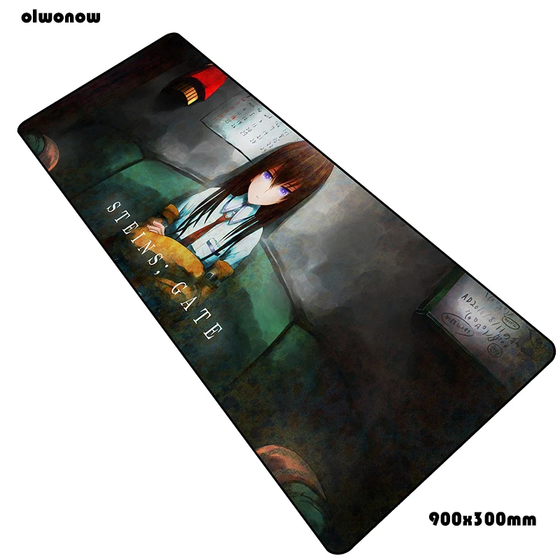 Size 900x300x2mm Коврик для мыши steins gate 90x30 см, коврики для мыши xl, лучший игровой коврик для мыши для геймера, красочные большие персонализированные коврики для мыши, клавиатура, ПК, коврик - Цвет: Size 900x300x2mm