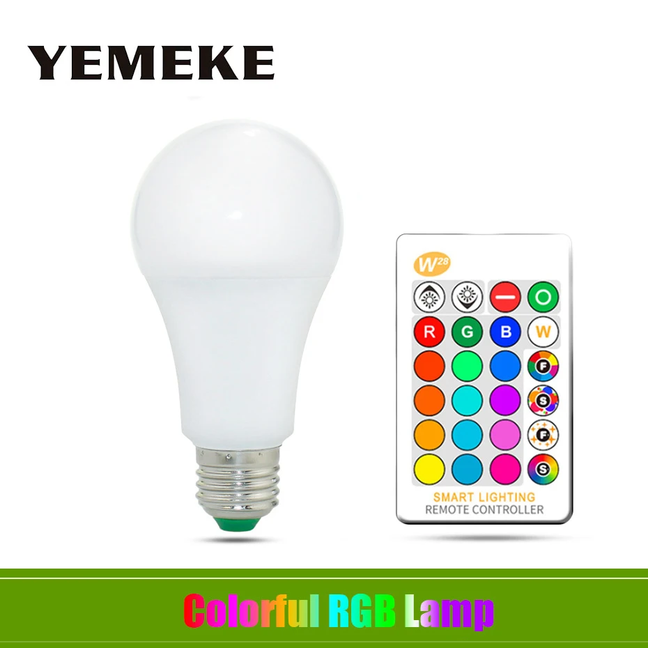 E27 RGB RGBW Светодиодная лампа 5 Вт 10 15 RGBWW с регулируемой яркостью умная для украшения