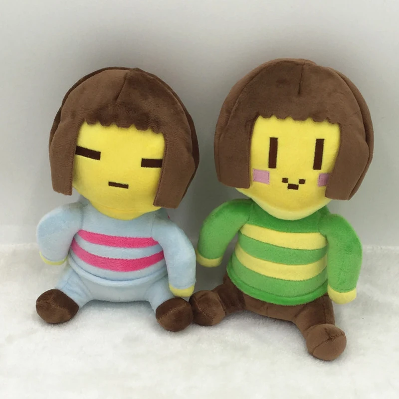 1 шт., плюшевые игрушки Undertale, 20 см, Undertale Chara& Frisk, плюшевые куклы, мягкие игрушки для детей, рождественские подарки