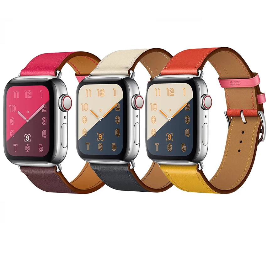 Кожаный ремешок высокого качества для iWatch Sports Strap Single Tour watch band Apple 42 мм 38 40 44 Серия 1