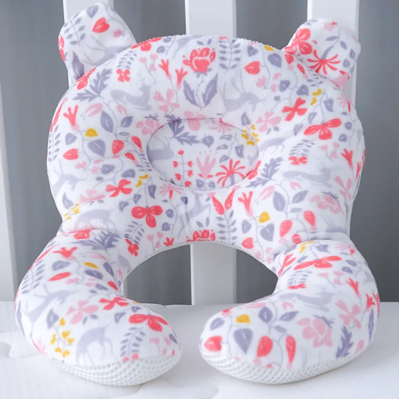 Muslinlife, Автомобильная подушка для поддержки головы, подушка для детей, милая детская подушка для придания формы, подушка для путешествий с эффектом памяти, подушка для защиты шеи, Прямая поставка - Цвет: Color floral
