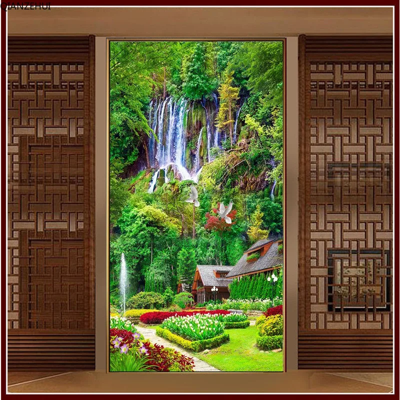 

QIANZEHUI,DIY Diamond Embroidery,Round Diamond Farm garden landscape Full rhinestone 5D Diamond painting cross stitch,needlework