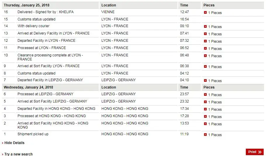 fast dhl
