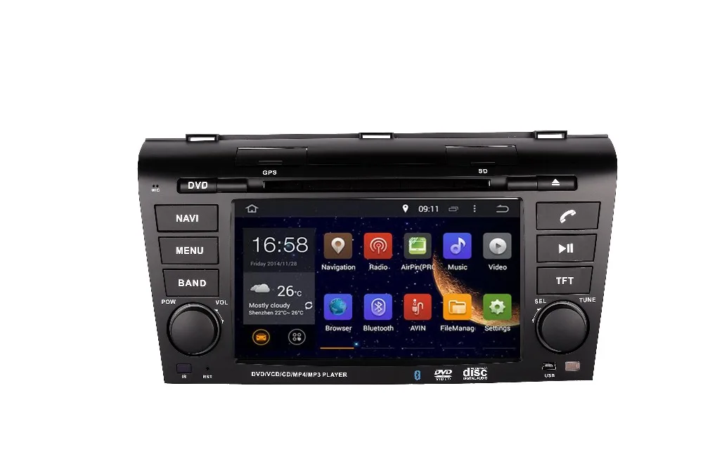##BUY 2DIN Android 1024*600 OCTA Quad Core Fit MAZDA 3 2004 2005 2008 2009 Car DVD Player Multimedia GPS Navigation NAVI GPS Radio DVD