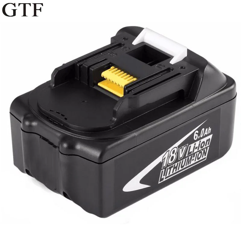 

GTF 18V 6000mAh Rechargeable Battery Packs for Makita BL1860 Replacement Battery Li-ion Batteria For 194230-4 LXT400 Accumulator