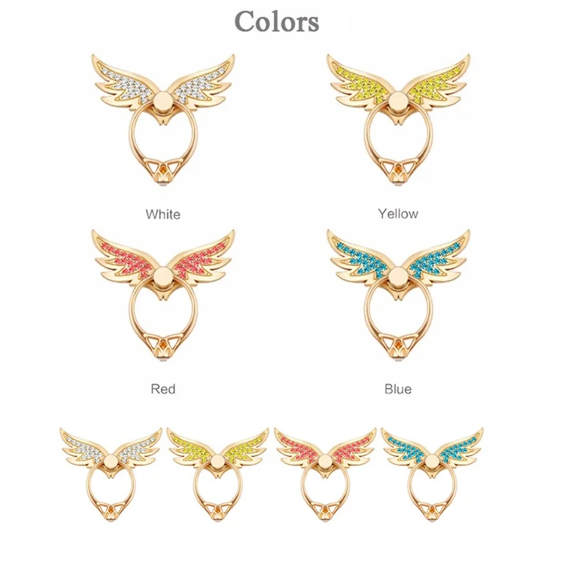 Beautiful Angel Wings Metal Diamond Finger Ring Cell For IPhone x 8 Samsung And Smart Phone Stand Car Holder Mount Grip Stands Beautiful Angel Wings Metal Diamond Finger Ring Cell For IPhone x 8 Samsung And Smart Phone Stand Car Holder Mount Grip Stands