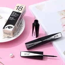 1 шт. BOB прозрачный Гладкий подводка для глаз толстый черный Быстросохнущий Водонепроницаемый пот доказательство не halo начинающих жесткая голова подводка для глаз