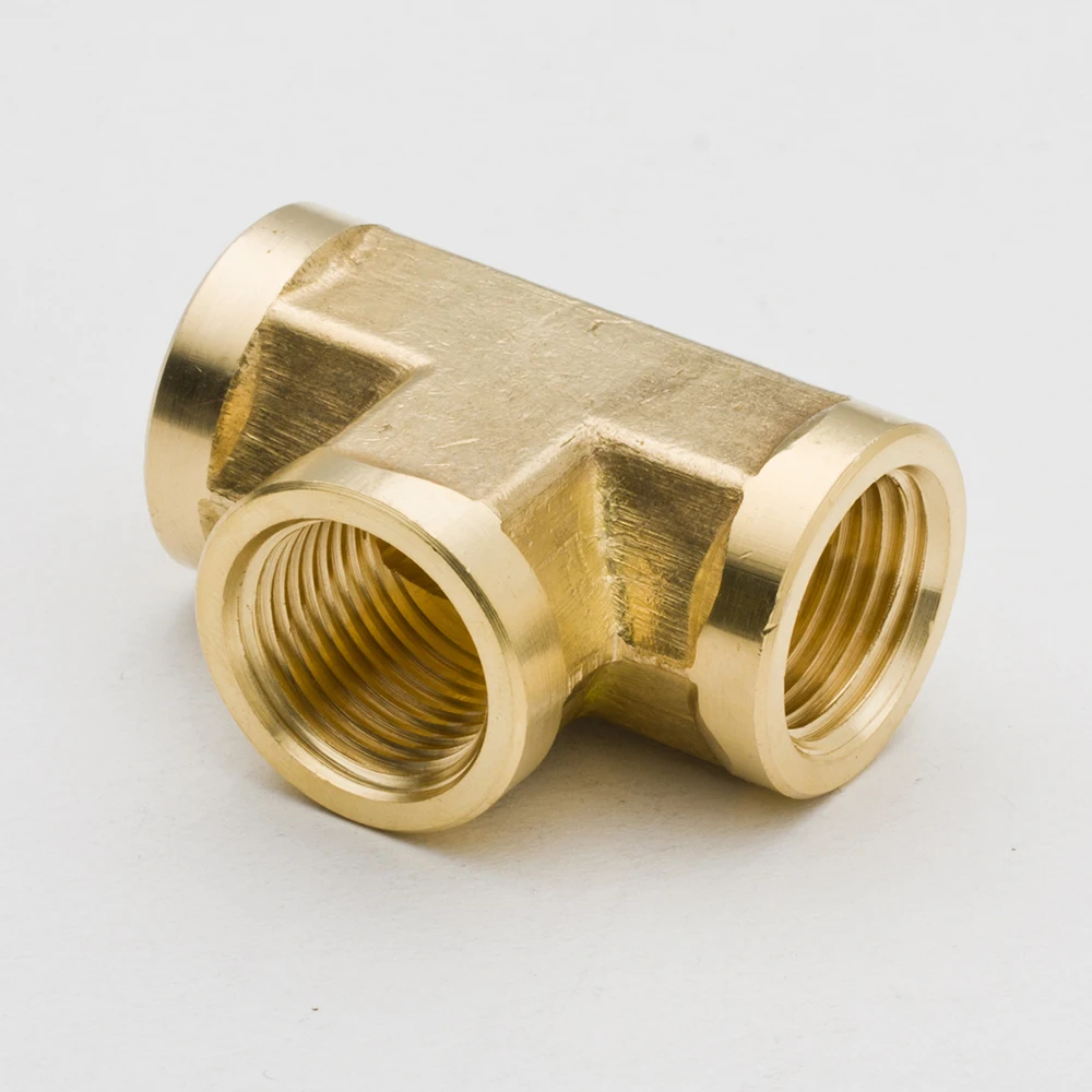 50PCS Legines Brass Pipe Fitting Tee 1/8" NPT Female Thread