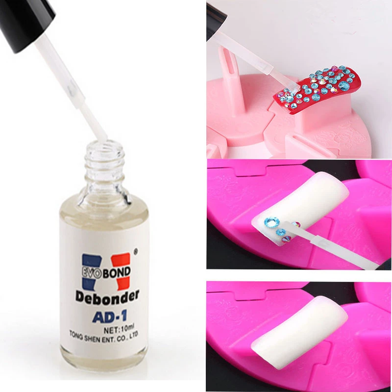 1pc 10ml Degreaser For Nails With Brush Efficient Fast Nail Polish Remover Sticker Decoration Fake Nail Cleanser Nail Polish Remover Aliexpress
