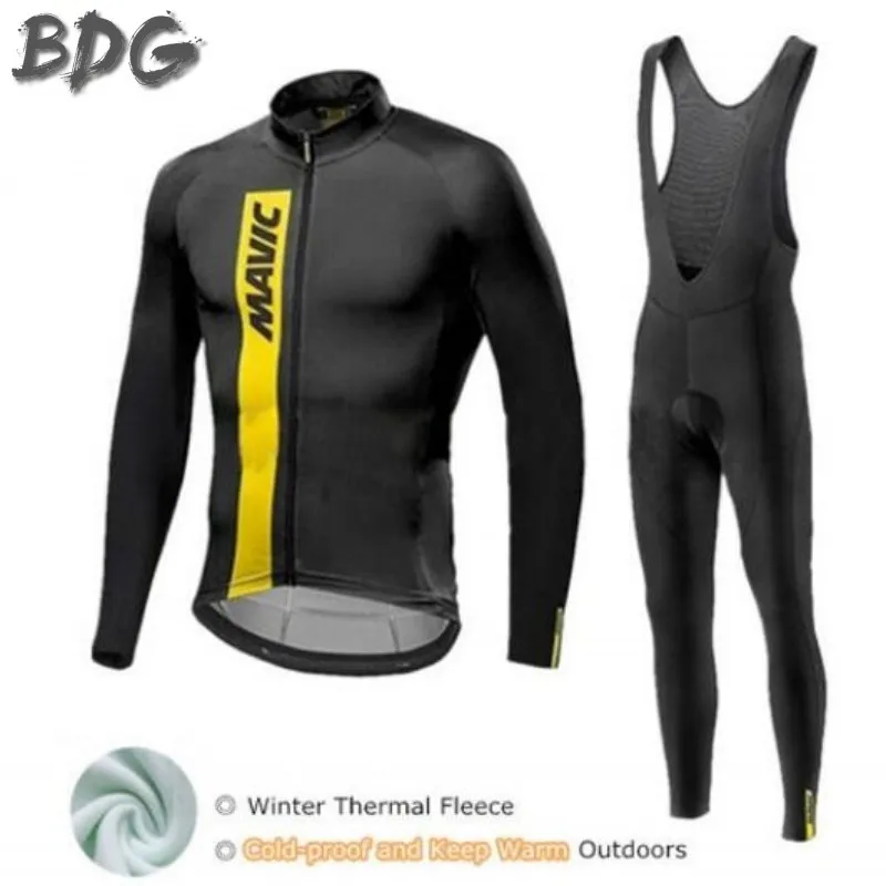 

Winter Fleece Thermal Cycling Team Mavic Cycling Jersey Wear Clothing Maillot Ropa Ciclismo Mtb Bike Bicycle Long Clothing