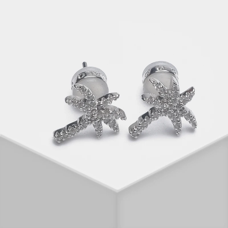 

Amorita boutique 925 silver Coconut tree designs stylish stud earrings