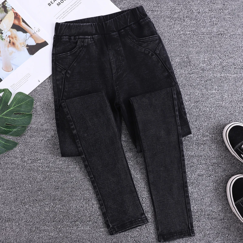 jeans women with high waist Elastic plus size Softener Skinny Pencil denim Pants gary blue100kg jeans women with high waist Elastic plus size Softener Skinny Pencil denim Pants gary blue100kg