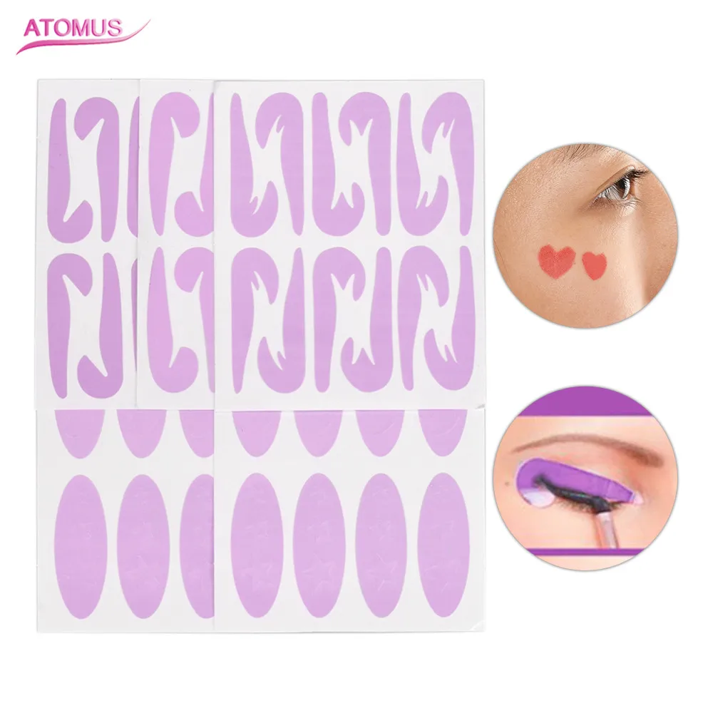 

ATOMUS 4Pcs New DIY Reusable Auxiliary Eyeliner Set Eye Liner Mold Drawing Guide Styling Shaping Supplies Makeup Beauty Kit