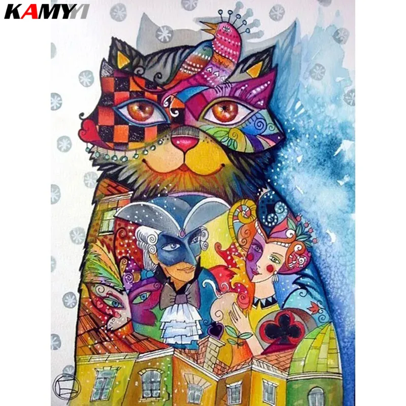 

Diamond Painting Cross Stitch Cat Diy Diamond Embroidery Animals Full Square Drill Mosaic Decoration Home Factory Direct XY1