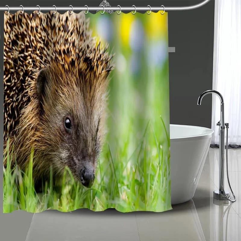 Пользовательские Hedgehogs занавески для душа современная ткань для ванной украшения интерьера, шторы занавески s с крюком больше размеров высокого качества - Цвет: 6