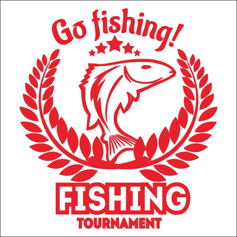 Fishing Sticker Logo Name clever Fish Decal Angling Posters Vinyl Wall Decals Pegatina Quadro Parede Decor Mural Fish Sticker1
