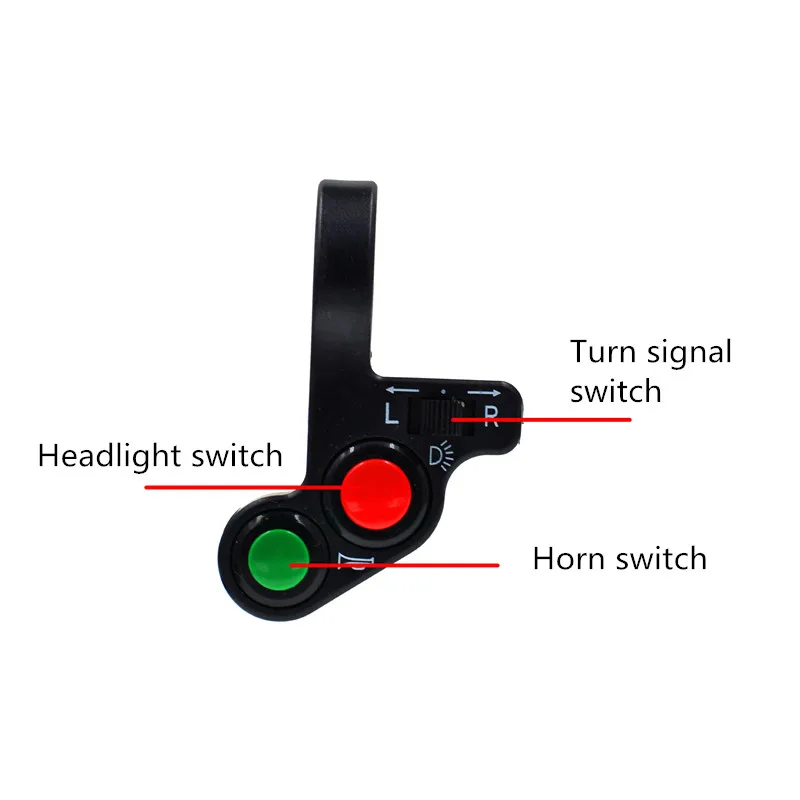 7/8 дюймовый переключатель на руле мотоцикла электрический велосипедный скутер рога поворотники кнопка включения/выключения выключатель света