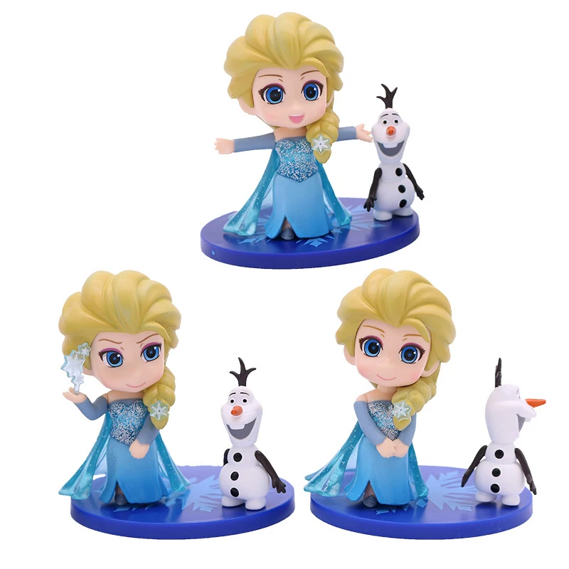 Модели игрушек холодное сердце Disney экшн фигурки эльзы и анны пвх модели кукол