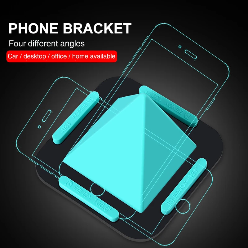 

Mobile Phone Holders & Stands Pyramid Shape Silicone Phone Holder for Car Navigation/ Desktop/ Office/ Home
