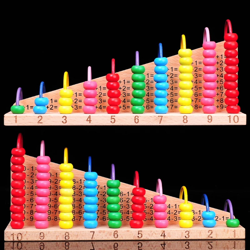 Child early learning toy 10 font b calculation b font frame elementary student abacus frame plate