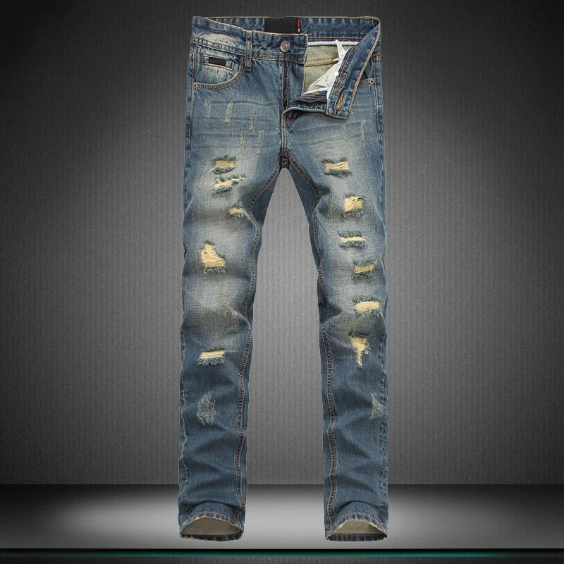 new boy jeans Little feet pants brand of pants trousers hole designer